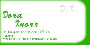 dora knorr business card